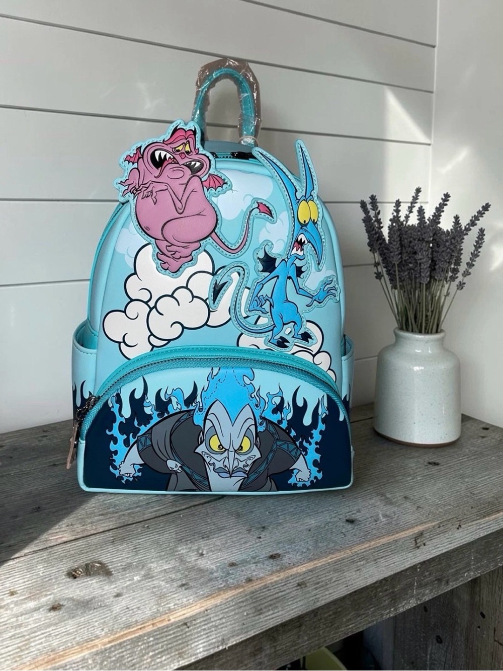Loungefly Disney Hercules Pain and Panic GITD Mini Backpack 2022 NWT